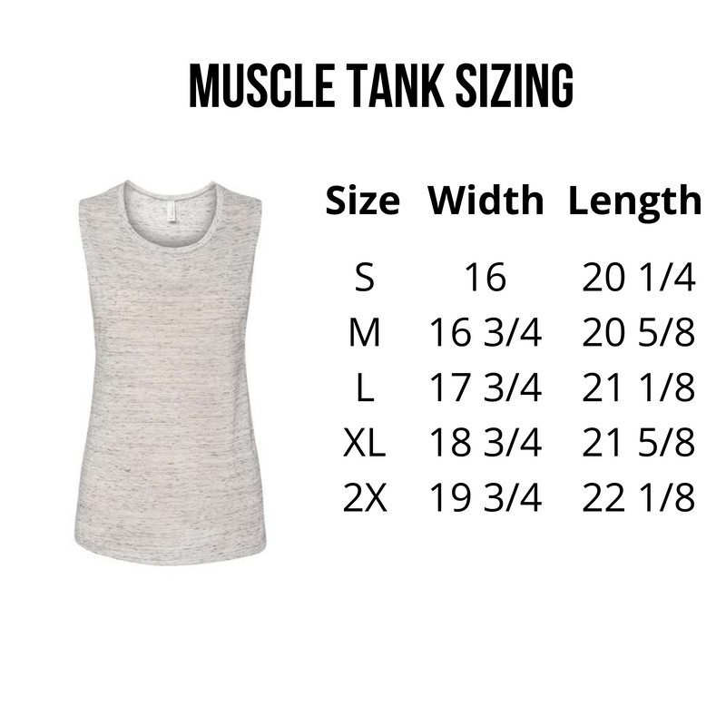 Muscle Tank Size chart