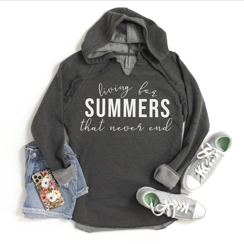 Living for Summers that Never End - Lightweight Hoodie